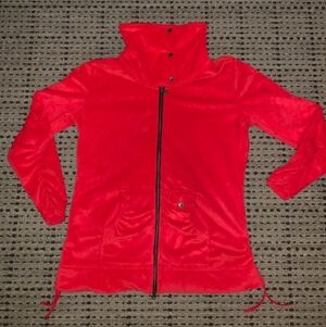 Obermeyer Women's Turtleneck Cowl Fleece Jacket Mini Pocket Fitted Cinch Sides S